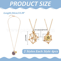 8Pcs 2 Style Brass Cable Chains Necklaces&nbsp;NJEW-PH01572