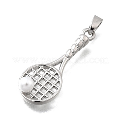Brass ABS Imitation Pearl Pendants&nbsp;KK-P336-22P