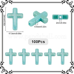 100Pcs Plastic Imitation Turquoise Beads&nbsp;KY-SC0002-18B