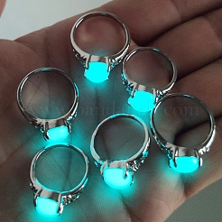 Synthetic Luminous Stone Oval Finger Ring&nbsp;LUMI-PW0001-116