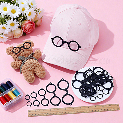 200Pcs 5 Styles Felt Craft Doll Eyeglasses&nbsp;DOLL-NB0001-05