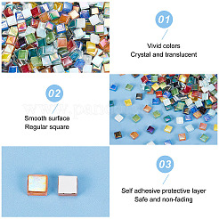 450G 9 Colors Glass Cabochons&nbsp;GGLA-OC0001-15