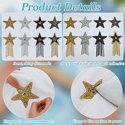 8 Styles Sparkling Rhinestone Iron on Patches&nbsp;DIY-FG0006-26