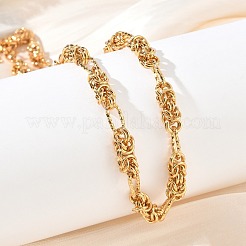 6MM 304 Stainless Steel Byzantine Chain Necklaces for Women&nbsp;NJEW-G201-04G