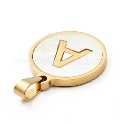 PVD Vacuum Plating 304 Stainless Steel with White Shell Pendants&nbsp;STAS-G268-01A-G