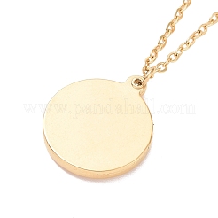 Ion Plating(IP) 304 Stainless Steel Sun Coin Pendant Necklace for Women&nbsp;NJEW-F294-08G