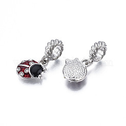 Rack Plating Alloy Enamel European Dangle Charms&nbsp;MPDL-N039-222