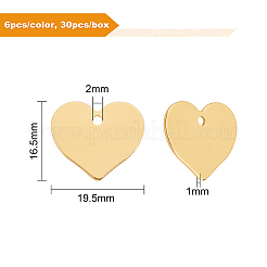 30Pcs 5 Colors Brass Pendants&nbsp;KK-BC0002-13