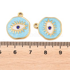 304 Stainless Steel Enamel Pendants&nbsp;STAS-K293-13G