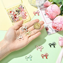 28Pcs 7 Colors Baking Paint Alloy Beads&nbsp;PALLOY-CJ0004-94