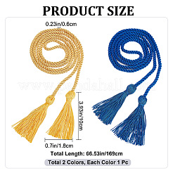 2Pcs 2 Colors Polyester Graduation Honor Rope&nbsp;AJEW-GF0006-56