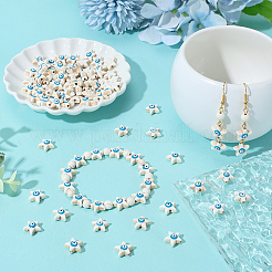100Pcs Synthetic Turquoise Enamel Beads Strands&nbsp;G-PA0002-24