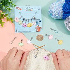 Teardrop & Cloud Locking Stitch Markers&nbsp;HJEW-AB00545