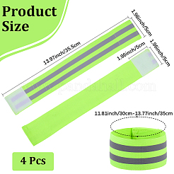 4Pcs Polyester Reflect Light Wristbands&nbsp;AJEW-CN0005-23B