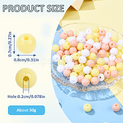 30G 3 Colors Opaque Acrylic Beads&nbsp;MACR-YW0003-44C