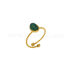 Oval Natural Green Aventurine Ring&nbsp;AR1552-2