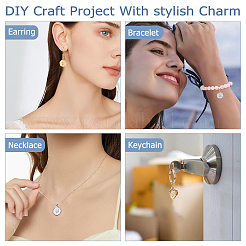 24Pcs 2 Colors 304 Stainless Steel Pendants&nbsp;STAS-HS0001-90B