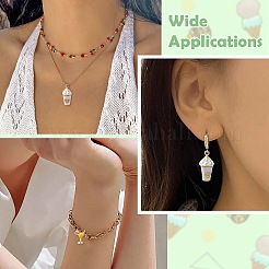 8Pcs 8 Styles Cocktail/Ice Cream Alloy Enamel Pendants&nbsp;ENAM-CJ0007-37