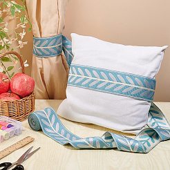 5M Polyester Jacquard Leaf Ribbon&nbsp;OCOR-OC0001-72