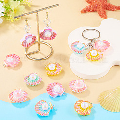 24Pcs 6 Colors Opaque Resin Pendants&nbsp;RESI-TA0005-51