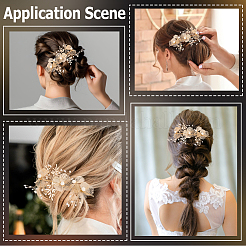 Alloy with Plastic Pearl Ornament Accessories&nbsp;FIND-WH20030-11B-G