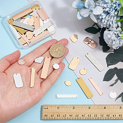 64Pcs 16 Styles Brass Pendants&nbsp;KK-WA0001-01