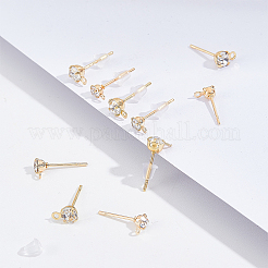 80Pcs Brass Stud Earring Findings&nbsp;KK-BC0009-38
