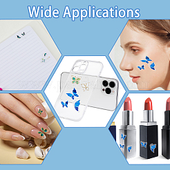 6 Sheets 2 Styles Butterfly Pattern PET Plastic Nail Art Stickers&nbsp;DIY-HS0002-06