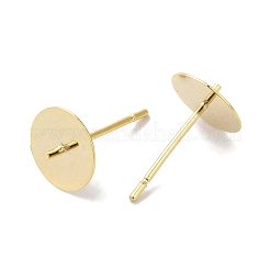 Brass Studs Earrings Finding&nbsp;KK-K383-02E-G