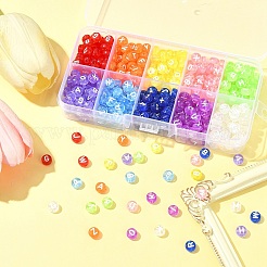 500Pcs 10 Colors Transparent Acrylic Beads&nbsp;TACR-FS0001-57