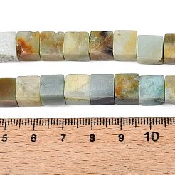 Natural Flower Amazonite Beads Strands&nbsp;G-T139-8x8-31A