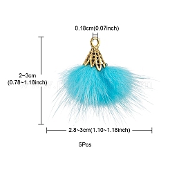 Faux Mink Fur Tassel Pendant Decorations&nbsp;FIND-YW0002-24I