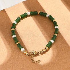 304 Stainless Steel Beaded Bracelets for Women&nbsp;BJEW-M056-08G-03