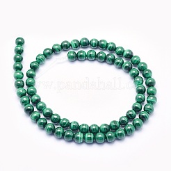 Natural Malachite Beads Strands&nbsp;G-O166-06-6mm