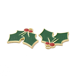 Christmas Theme Rack Plating Alloy Enamel Pendants&nbsp;PALLOY-O109-20LG