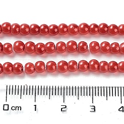 Baking Paint Pearlized Glass Pearl Round Bead Strands&nbsp;HY-XCP0001-13A