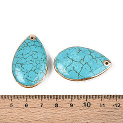 Dyed Synthetic Turquoise Teardrop Pendants&nbsp;LS-TURQ-T004-18