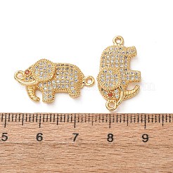 Brass Micro Pave Clear Cubic Zirconia Pendants&nbsp;CU-H002-07C-G