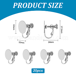 20Pcs 316 Stainless Steel Clip-on Earring Findings&nbsp;STAS-UN0053-54