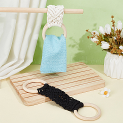 2Pcs 2 Colors Bohemian Macrame Cotton Thread Towel Holder Ring&nbsp;FIND-PH0027-84
