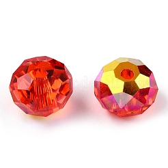 Faceted Transparent Glass Beads&nbsp;GLAA-E047-01B