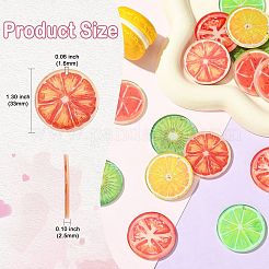 18Pcs 6 Colors Printed Acrylic Pendants&nbsp;MACR-CJ0002-40