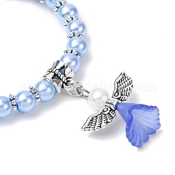 Lovely Wedding Dress Angel Bracelets for Kids&nbsp;BJEW-JB00727-01