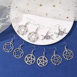5 Pairs 5 Styles Alloy Dangle Earrings&nbsp;EJEW-JE05551-S