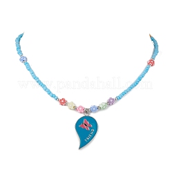 Alloy Enamel Split Pendant Necklaces&nbsp;NJEW-JN04719