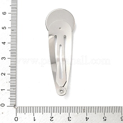 304 Stainless Steel Snap Hair Clip Finding&nbsp;STAS-B126-01C-P