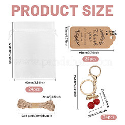 Zinc Alloy Resin Cherry Keychains&nbsp;KEYC-GL0001-18