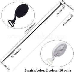 10 Pairs 2 Colors Nylon Non-slip Bra Straps&nbsp;FIND-CY0001-28