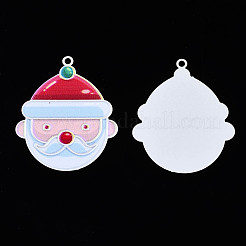 Spray Painted Brass Pendants&nbsp;KK-Q281-011