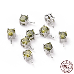 Rhodium Plated 925 Sterling Silver Peg Bails&nbsp;STER-D035-47P-09